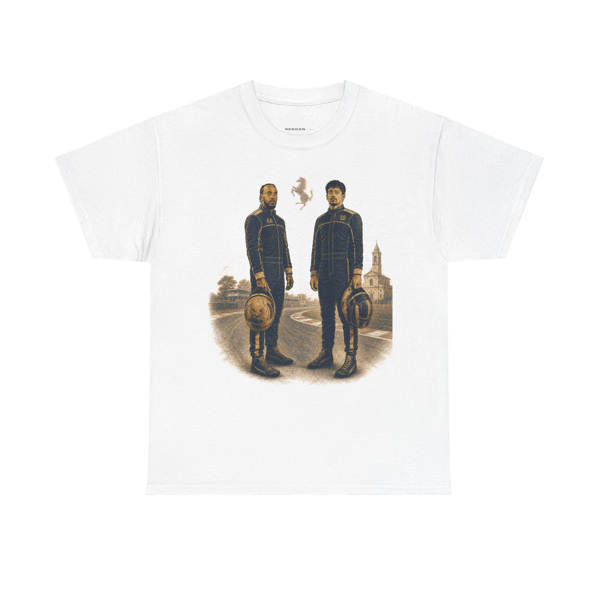 T-shirt oversize duo de pilotes – Illustration streetwear sport automobile -REKOGN/PARIS