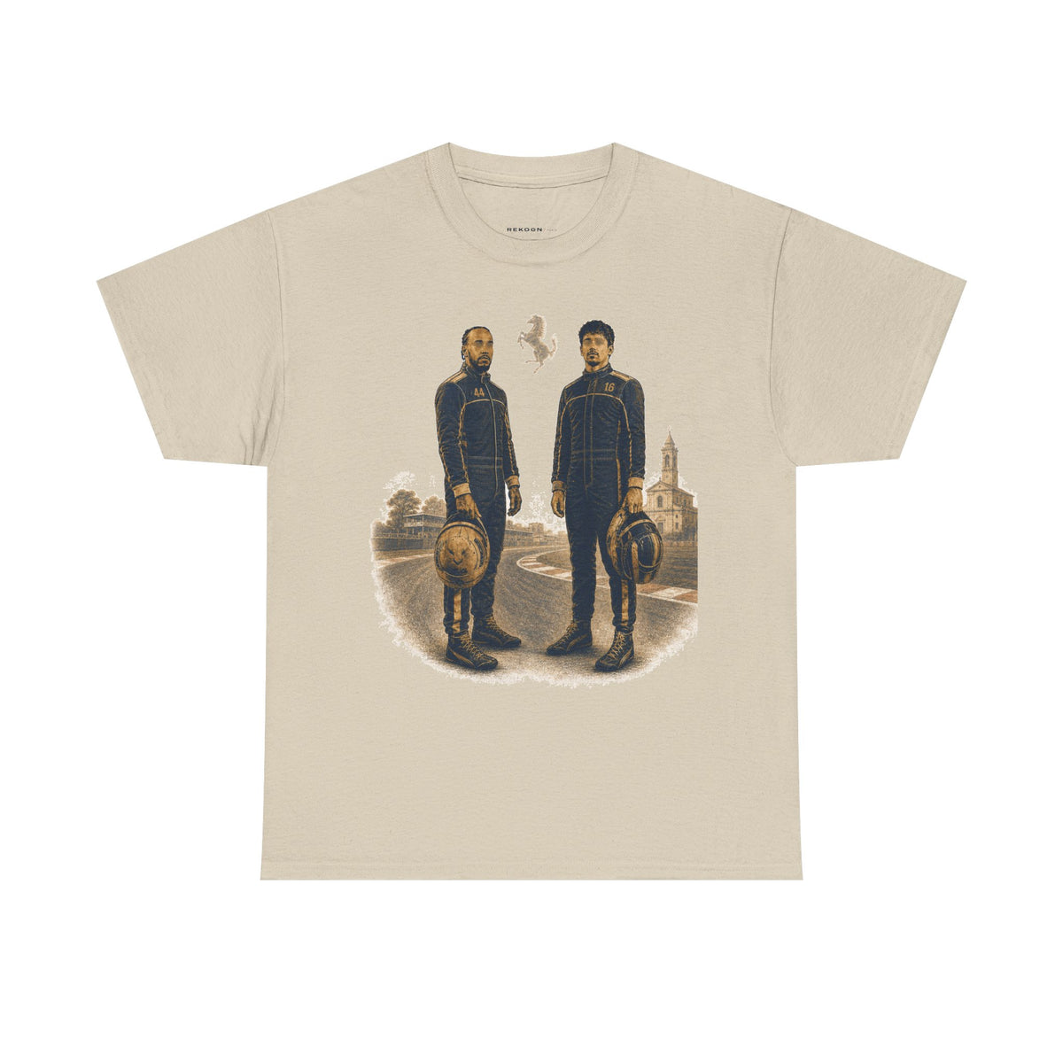 T-shirt oversize duo de pilotes – Illustration streetwear sport automobile -REKOGN/PARIS
