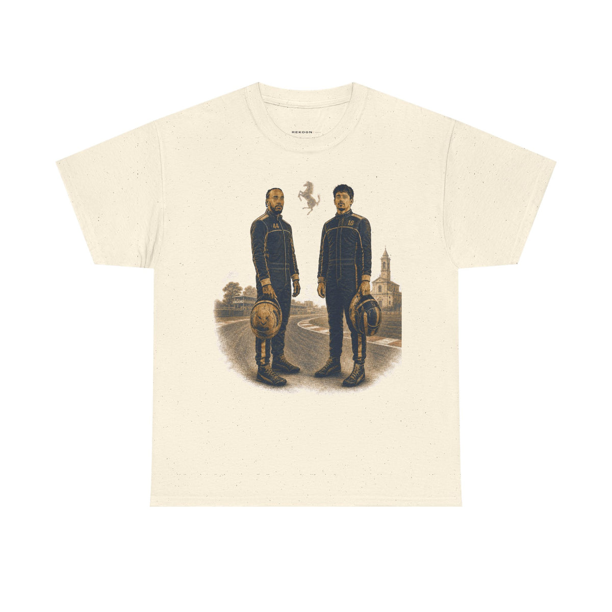T-shirt oversize duo de pilotes – Illustration streetwear sport automobile -REKOGN/PARIS