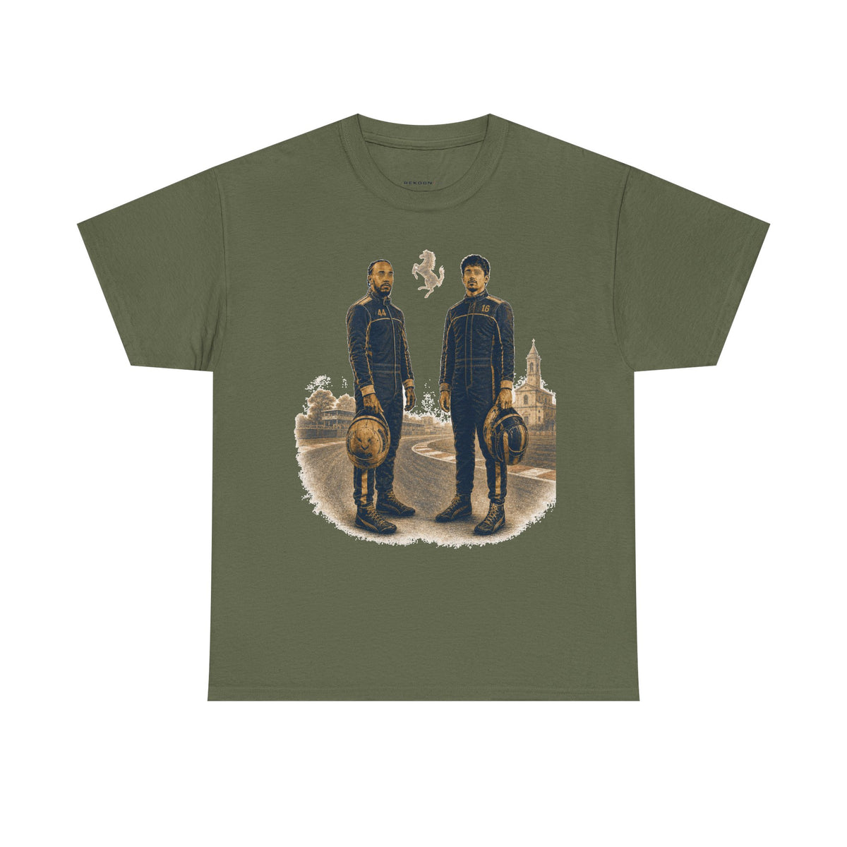 T-shirt oversize duo de pilotes – Illustration streetwear sport automobile -REKOGN/PARIS