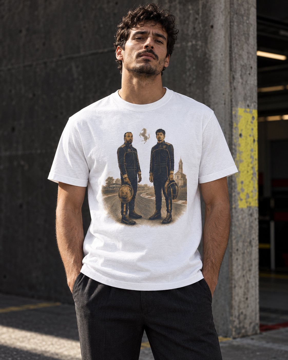 T-shirt oversize duo de pilotes – Illustration streetwear sport automobile -REKOGN/PARIS — REKOGN, nouveau mockup